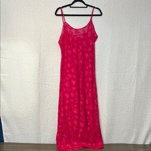 90’s VICTORIA’S SECRET SHEER HEART LONG MAXI NIGHTGOWN XL